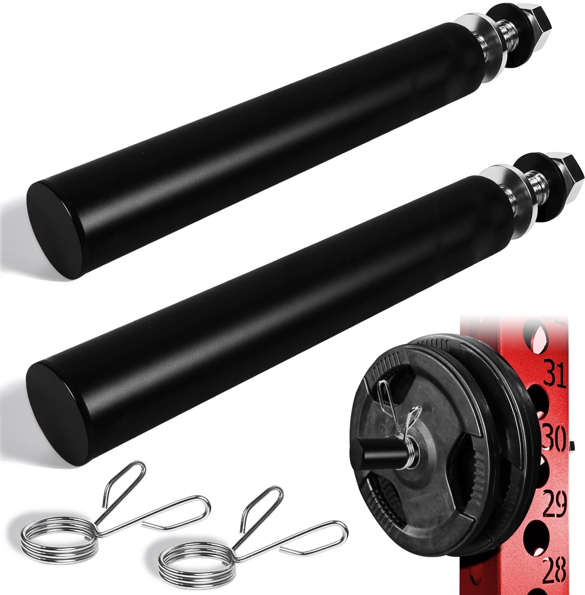 SnelShoppen - Gewichtsschijfhouder Power Rack Accessoires, Opslag voor Olympische Schijven Bumper Plates, Power Cage Attachments voor Halterschijven (
