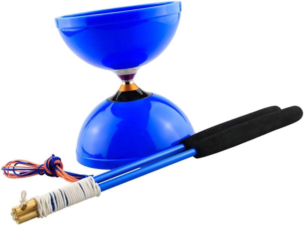 Diabolo Kit - Speelgoed Touw - Balans Oefenen - Drie Lagers - 13 cm - Blauw
