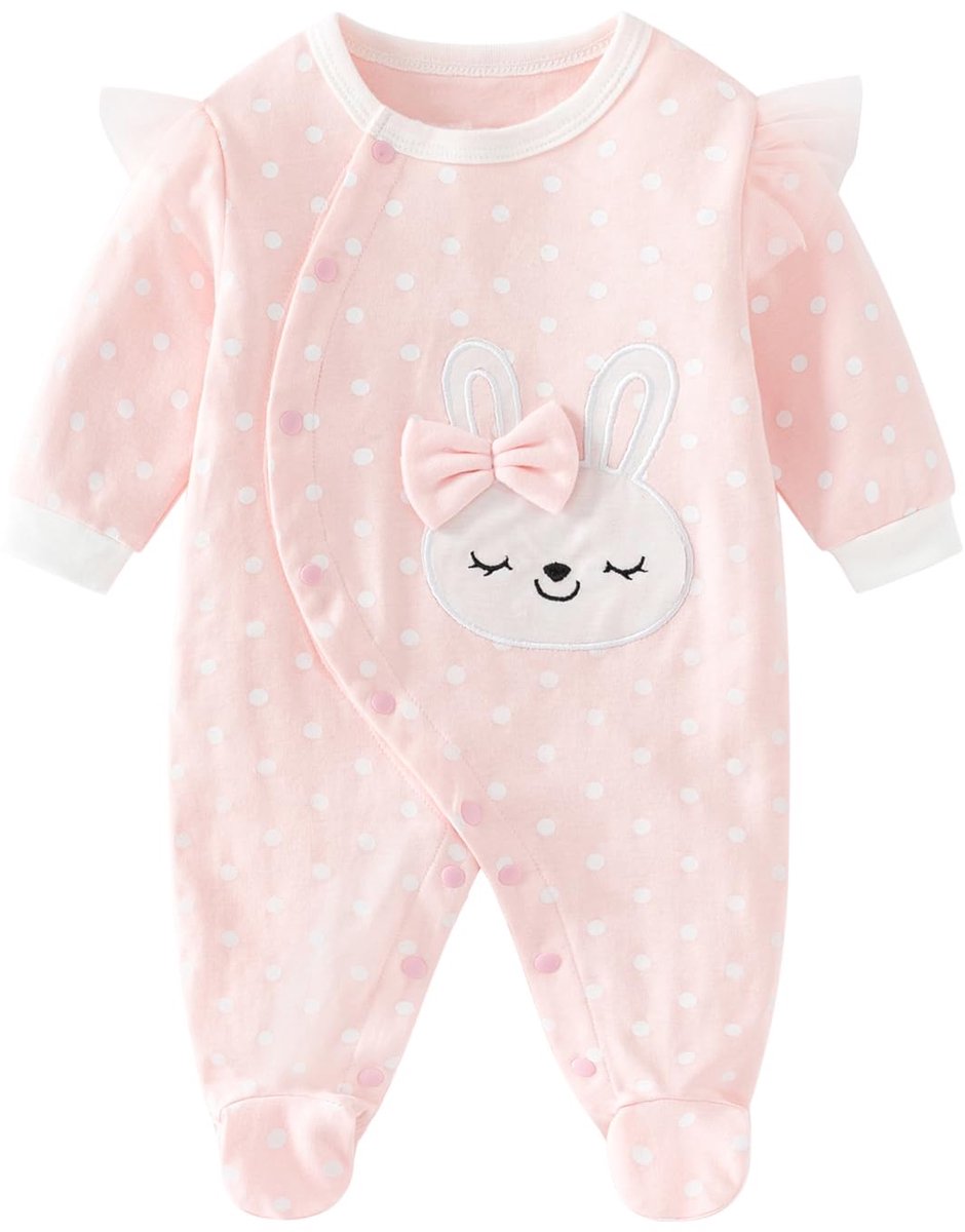SnelShoppen - Babyrompertje voor jongens, pasgeborenen, katoen, lange mouwen, body overalls 0-12 maanden, schattige en comfortabele babykleding voor e
