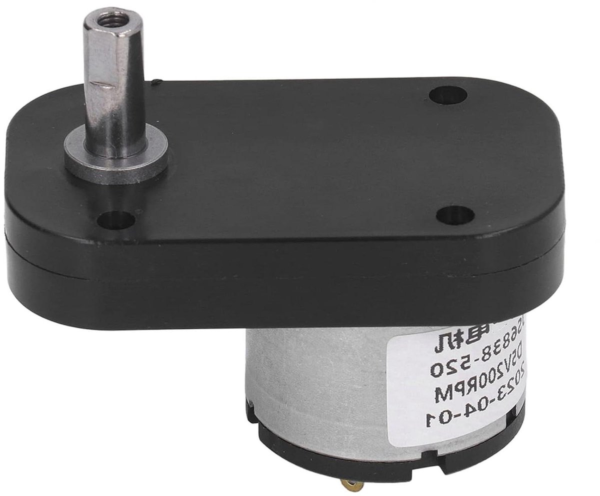 DC Reductiemotor - Gelijkstroom Motor Wormwiel - Domotica Projecten - Zelfsluitend Ontwerp - 5V 200 RPM - Grijs