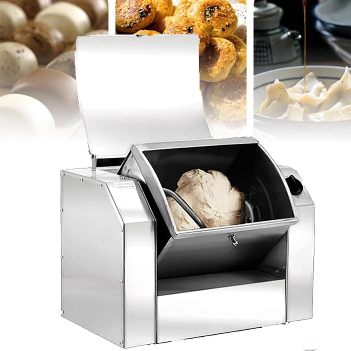 Deegmixer - Keukenmachine Kneedmixer - Bakken Deeg Maken - Roestvrij Staal Kantelbaar - 3 kg - Zilver