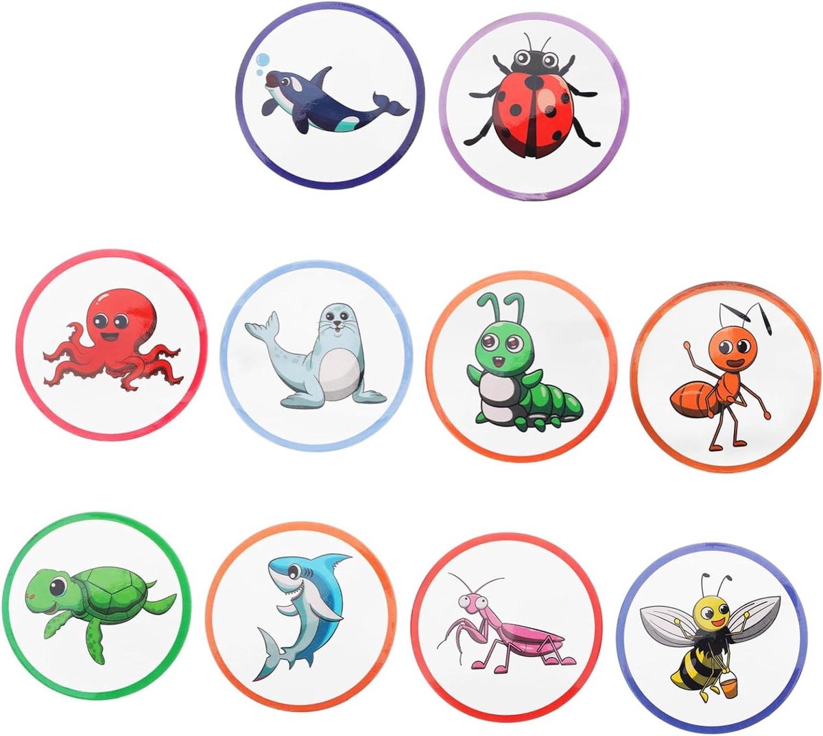 Zindelijkheid Stickers - Potjes Stickers - Kinderen Trainen - Kleur Veranderend - 10 Stuks - Multicolor