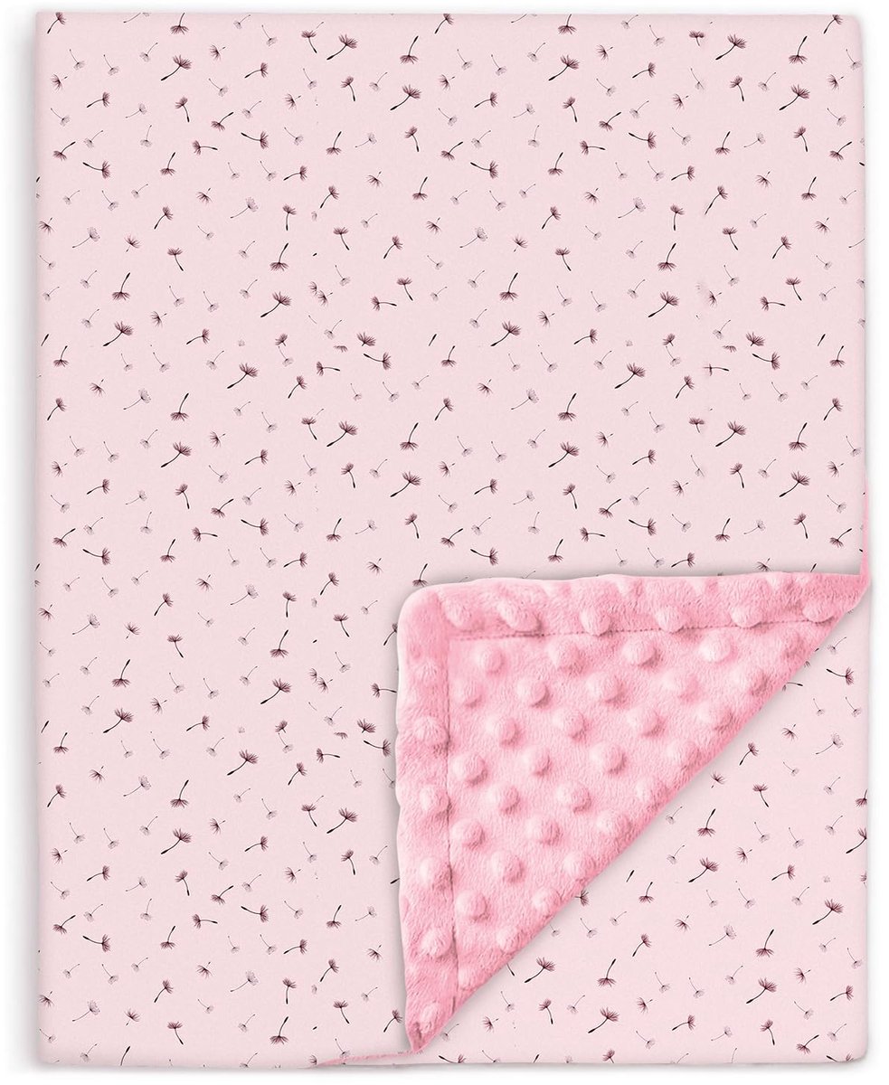 SnelShoppen - Baby Blanket 75x100 cm - Zachte Minky Katoen Deken Oeko Tex - Ledikant Deken met Polyester Vulling - Baby Swaddle en Wiegdeken - Perfect