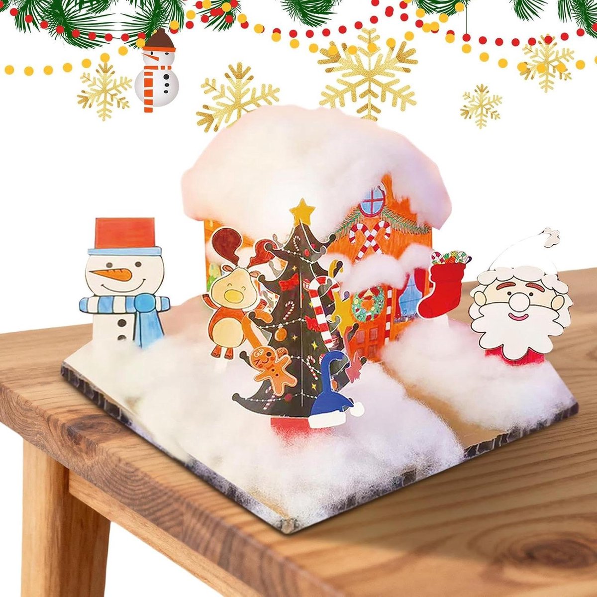Kerst Knutselpakket - Kerstknutselset Handgemaakt - Creatief Bezig Zijn - Interactief Graffiti Ontwerp - 33 x 27 x 4 cm