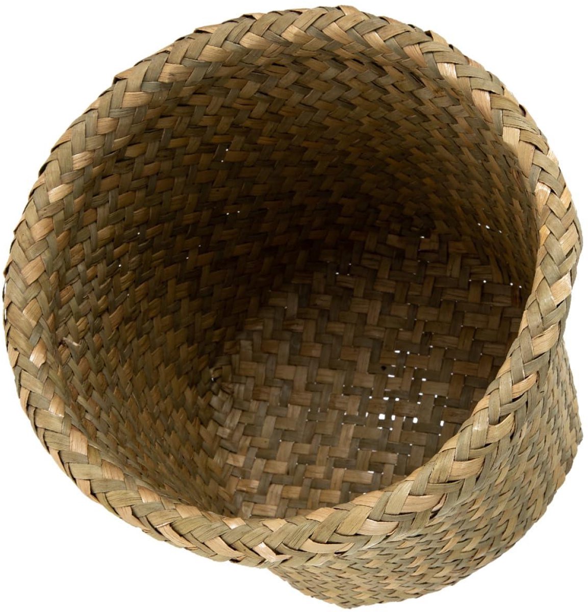 Geweven Prullenbak - Ronde Afvalemmer - Woonkamer Decoratie - Lichtgewicht Ontwerp - 21 cm Hoog - Khaki