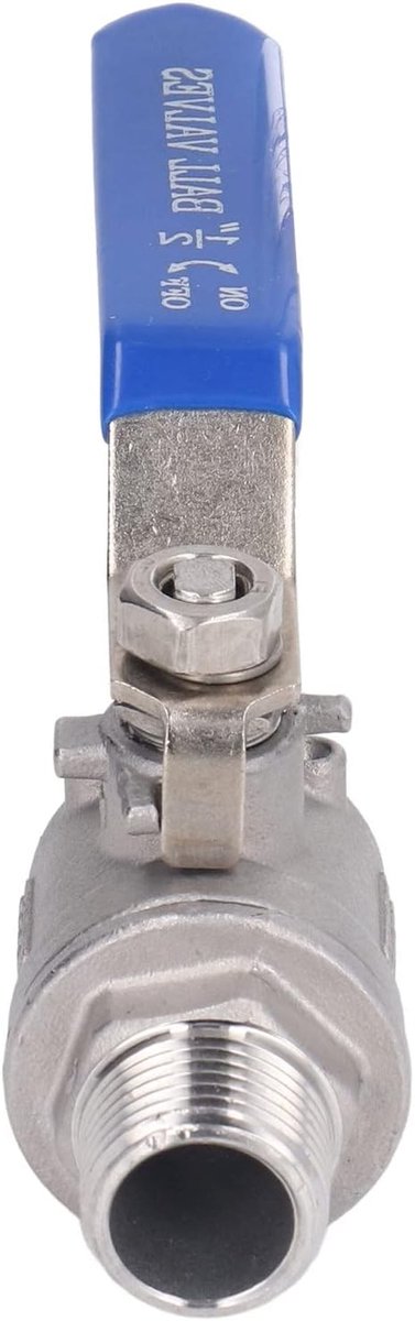 Kogelkraan - Afsluiter Kraan - Waterleiding Afsluiten - Dubbele Schroefdraad - 1/2 inch - Zilverkleurig