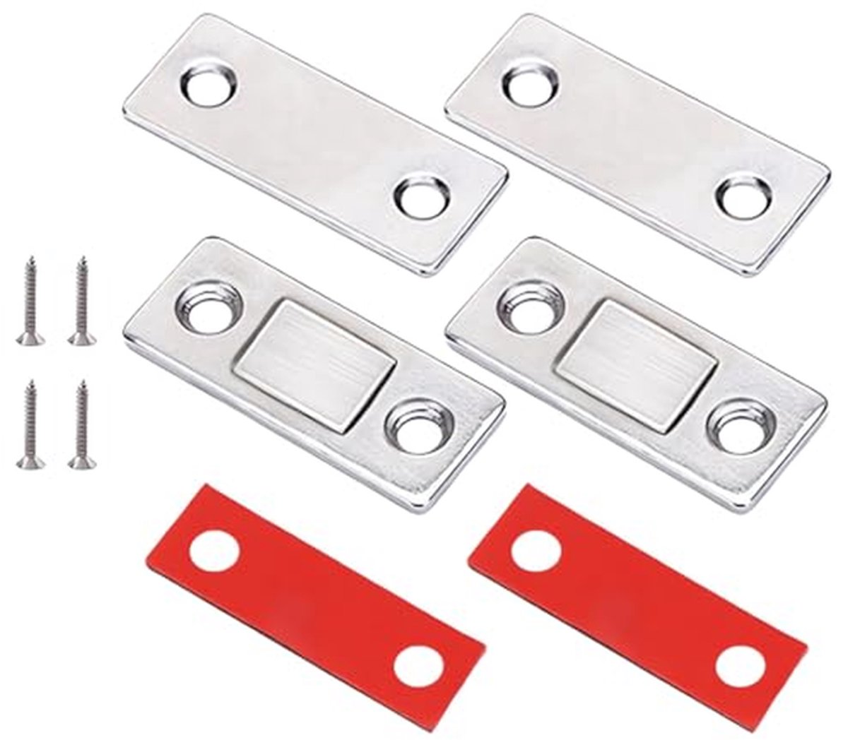 Magnetische Deursluiters - Magneetsluiting Kast - Kasten Sluiten - Dubbele Sterke Magneten - 2 stuks - Zilver