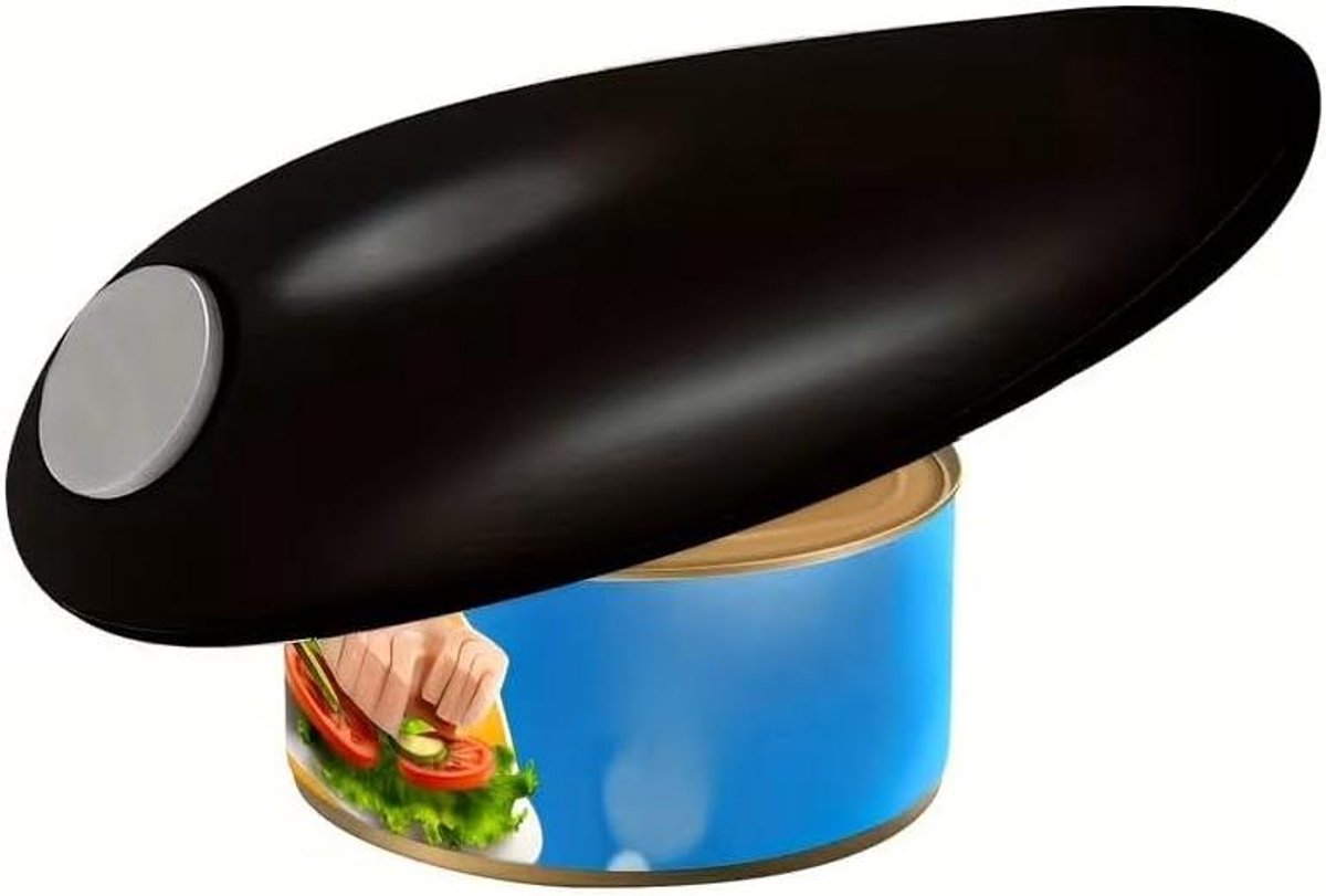 Elektrische Blikopener - Automatische Opener - Keuken Gemak - Schoon Snijvlak - 1 stuk - Zwart