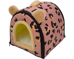Cavia Slaaphuis - Konijnenhok Nestje - Kleine Dieren Rust - Zachte Fleece Voering - 26 x 26 x 26 cm