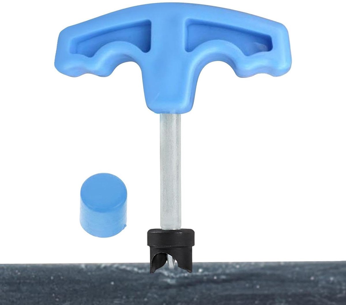 Druppelirrigatie Perforator - Gatpons Slang - Tuin Bewatering - Ergonomische Grip - 10 cm - Zwart