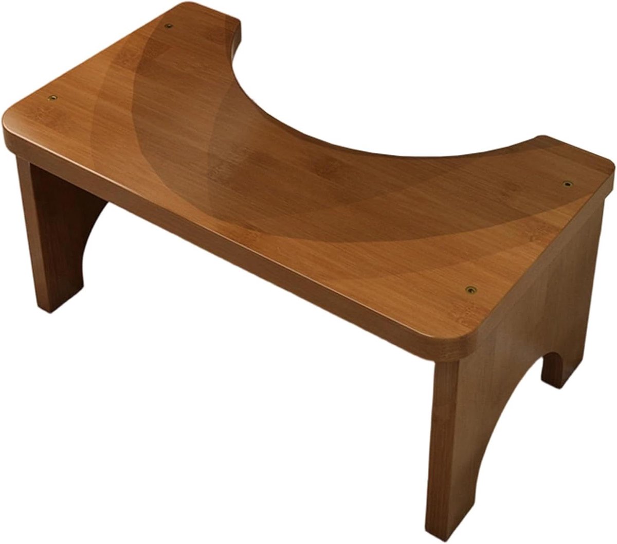 Toilet Kruk - WC Trede - Comfortabel Zitten - Ergonomisch Ontwerp - 37x20x17cm - Bruin