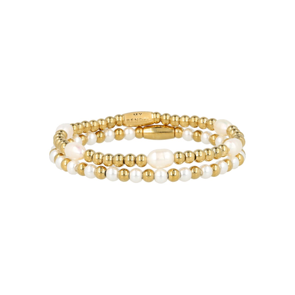My Bendel - Armbanden Set met Zoetwater Parels - met Luxe Cadeauverpakking | Sieraden Voor Dames