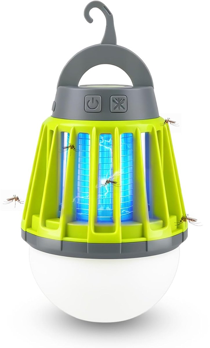 SnelShoppen - Campinglantaarn LED, Oplaadbaar, Anti-Muggenlamp, IPX6 Waterdicht, Draagbaar voor Buiten, Tuin, Kamperen, Tenten, Noodgevallen, Insecten