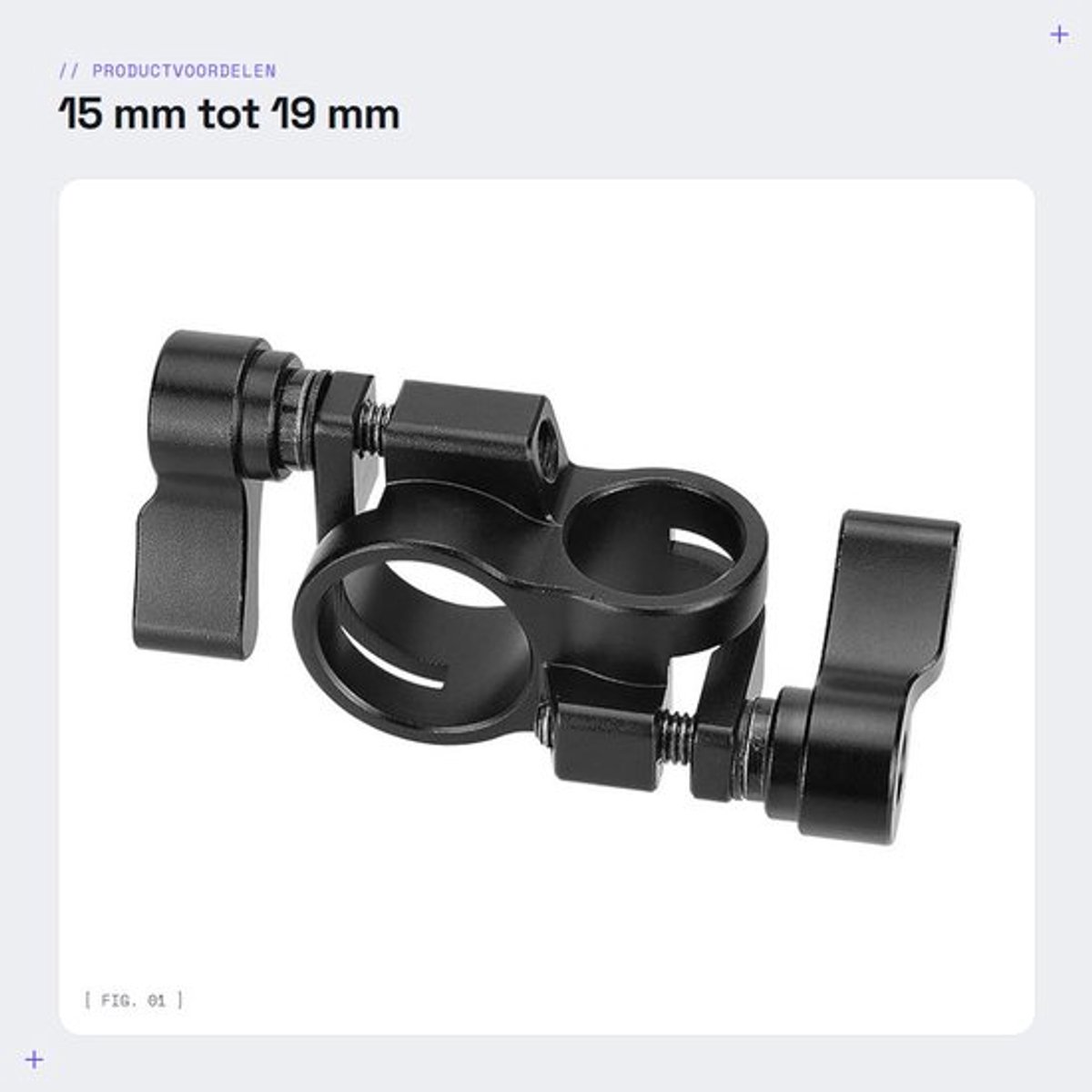 15 mm tot 19 mm Rod Clamp Adapter voor Camera Rig