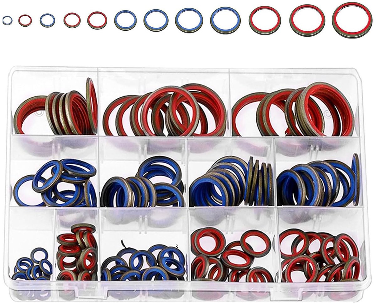 Dailygoods - M6-M30 Sealing Ring Set - 245 Stuks voor Hydraulische Toepassingen