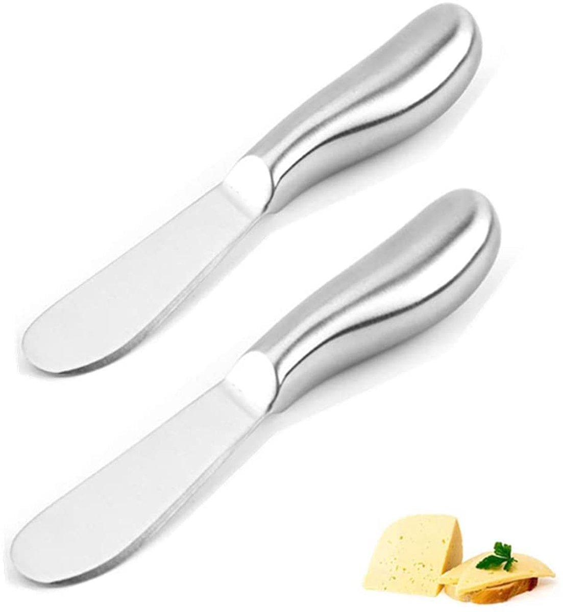 Dailygoods - 2 Stuks Botermes - Roestvrijstalen Kaas en Boter Verspreider