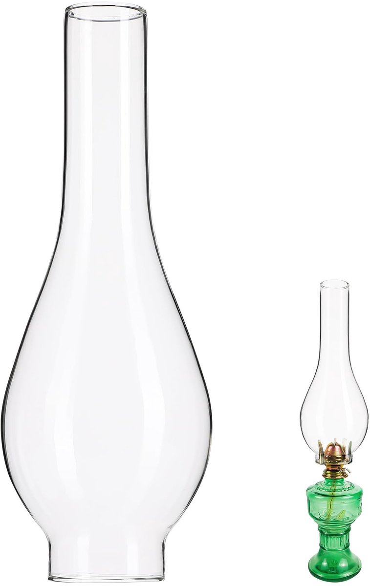 Dailygoods - Glas Lampenkap voor Olie Lamp - Vervangingsmateriaal voor Kerosine Lampen