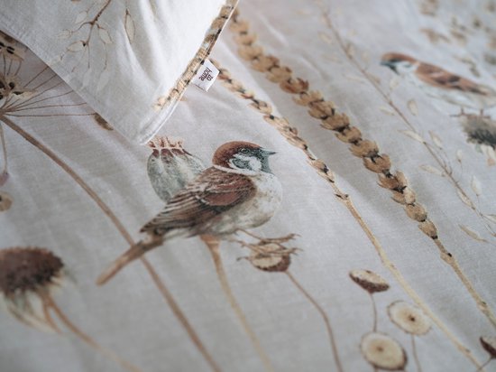 Zohome Dekbedovertrek Terassaco - Bedlinnen met Takken print - 240x220 - Beige - Dekbedhoes van 100% Katoen van Zohome — afbeelding 3