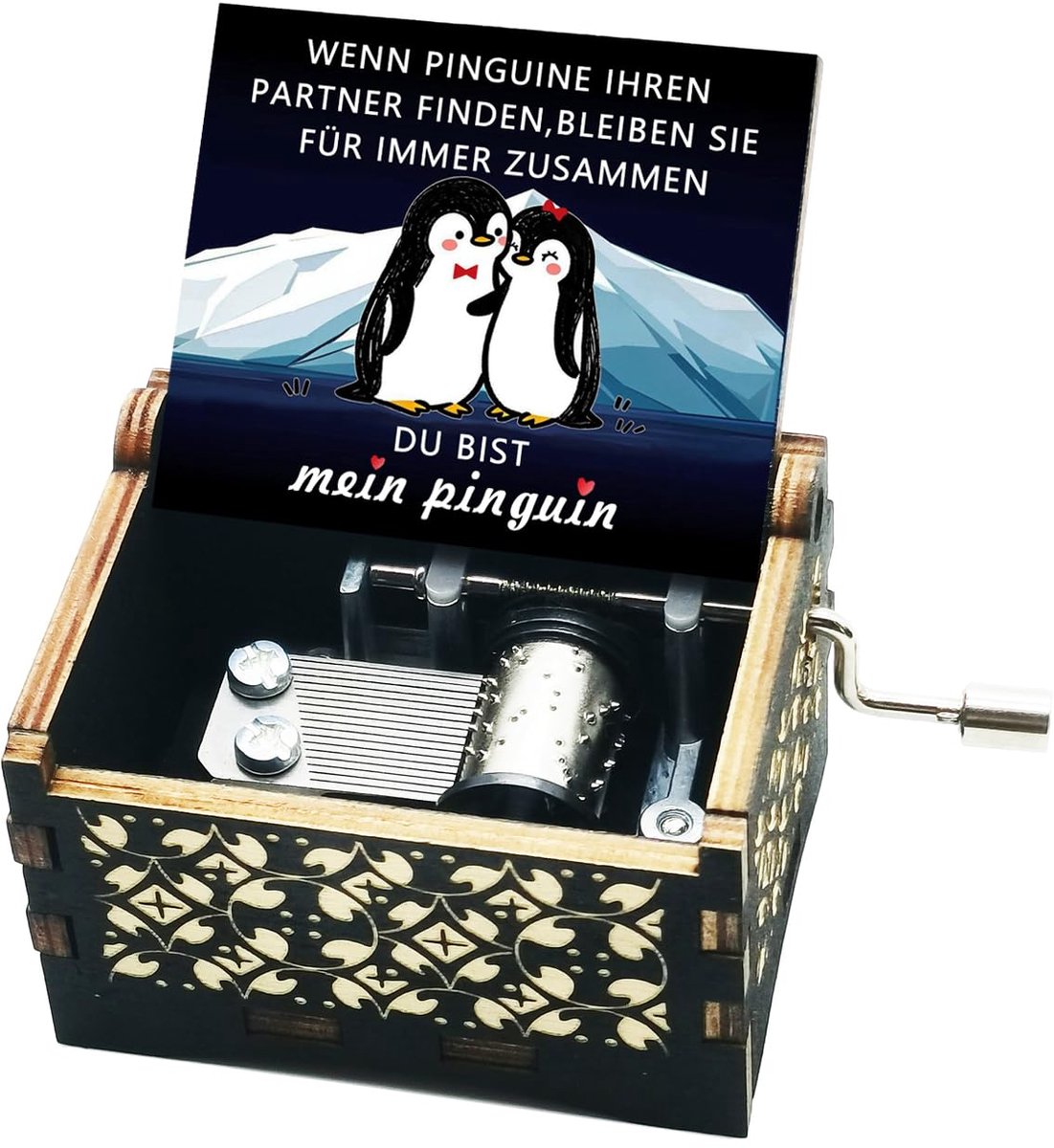 Dailygoods - Ich liebe Dich Muziekdoos voor Vrouwen, Houten Cadeau voor Jubilea