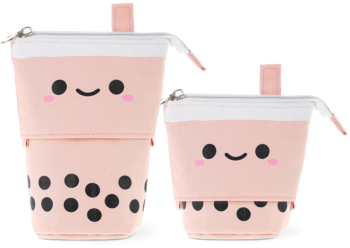 Dailygoods - Schattige Staande Pennenbak - Telescopische Make-up Pouch in Roze