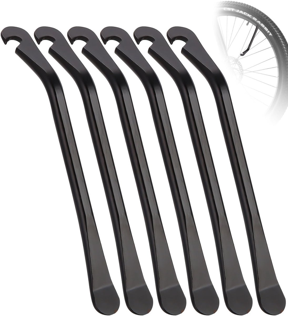 Dailygoods - Stalen Fietsbandenlichters - 6 Stuks Koolstofstaal