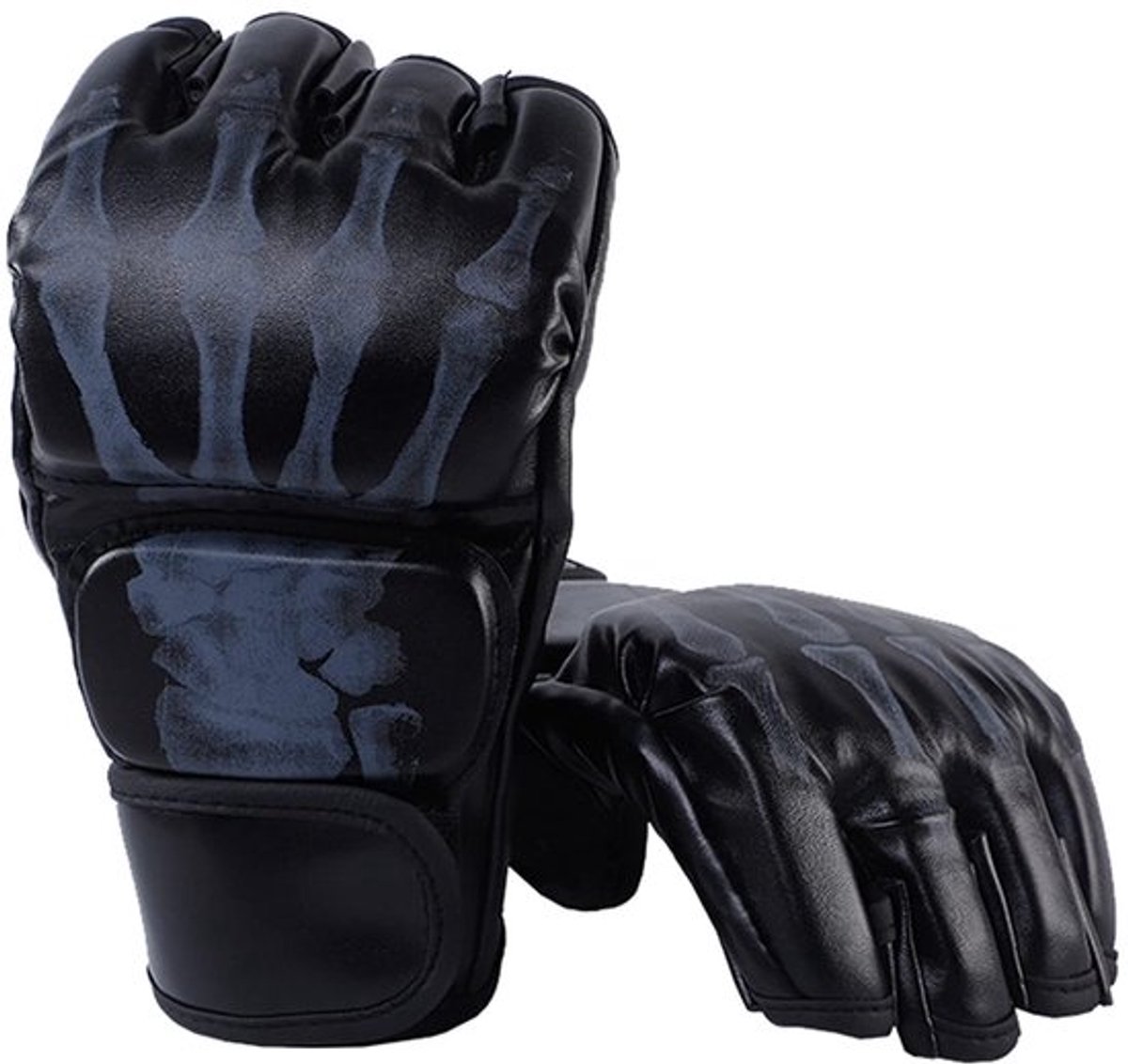 - Halve vinger bokshandschoenen - Kickboksen - Ideale trainingshandschoenen - Uniseks - Muay Thai - Geschikt voor mannen en vrouwen - 1 paar