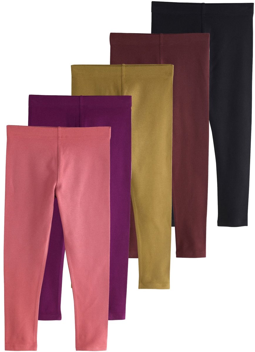 Next - Meisjes - Set van 5 leggings - Bruin