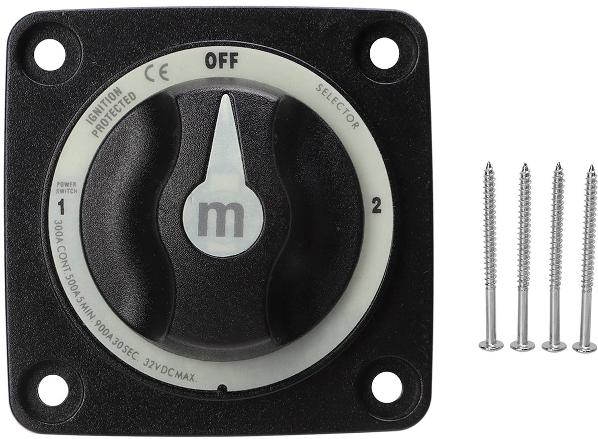 Dailygoods - Heavy Duty 300A Marine Battery Switch - 3-Position Off Switch voor Boot