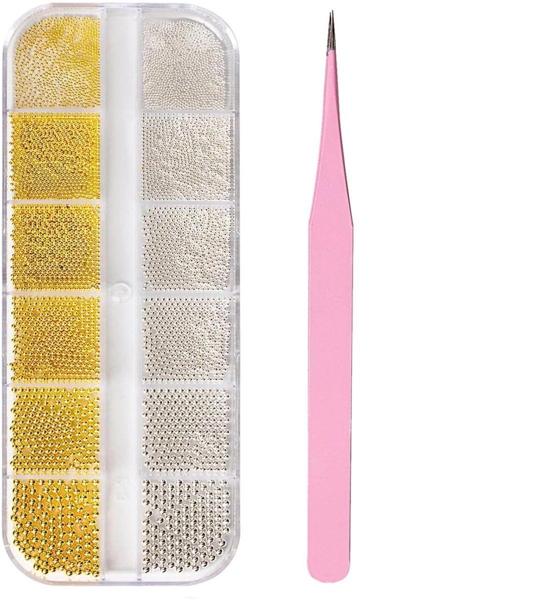 Dailygoods- Nagelkralen 6 Maten - Nageldecoratie - Kaviaarkralen - Bedels - Mini-Nagelkralen - Hoogwaardig Metaal
