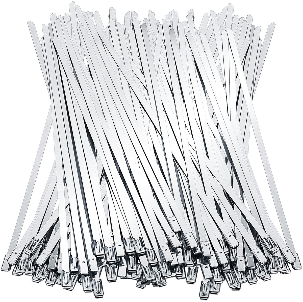 Dailygoods - Kabelbinders - 80 Stuks 4.6 x 200 mm - Zware Duurzame Metalen Zip Ties