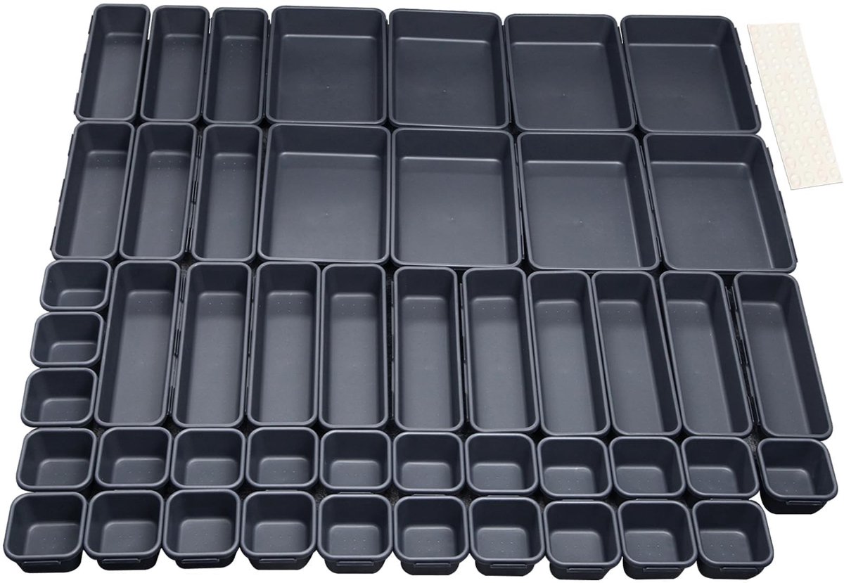 Dailygoods - Organizer voor Lades met 48 Compartimenten - Set met Antislip Ballen