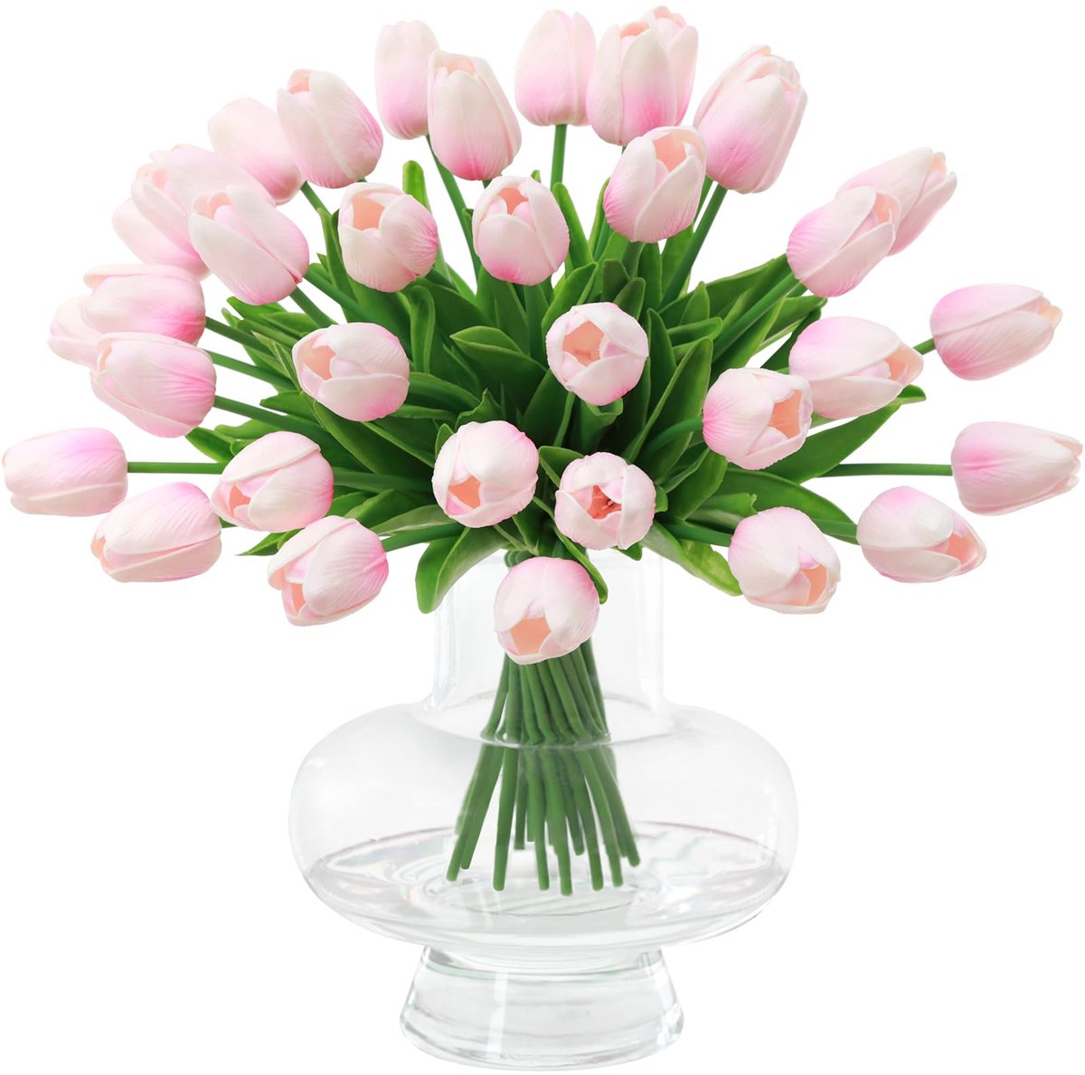Dailygoods - 24 Stuks Realistische Kunsttulpen - Elegante Bloemendecoratie