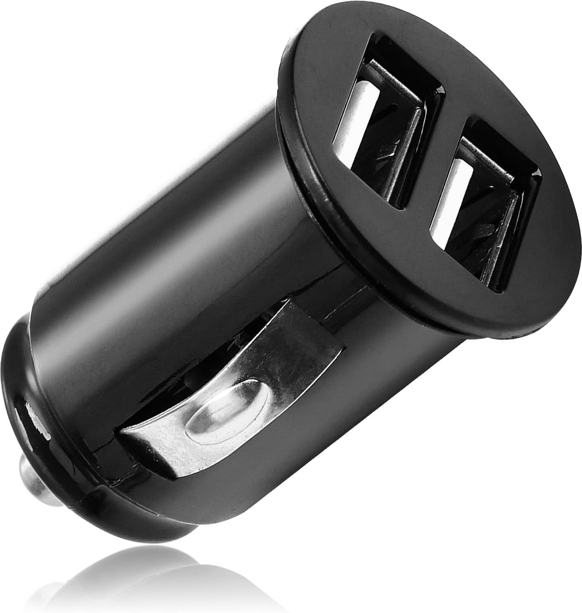 SnelShoppen - Cigarette Lighter Charger met Dubbele USB Poorten, 2.4A Snellader voor Auto en Truck (12V/24V), Compact en Praktisch met LED Verlichting