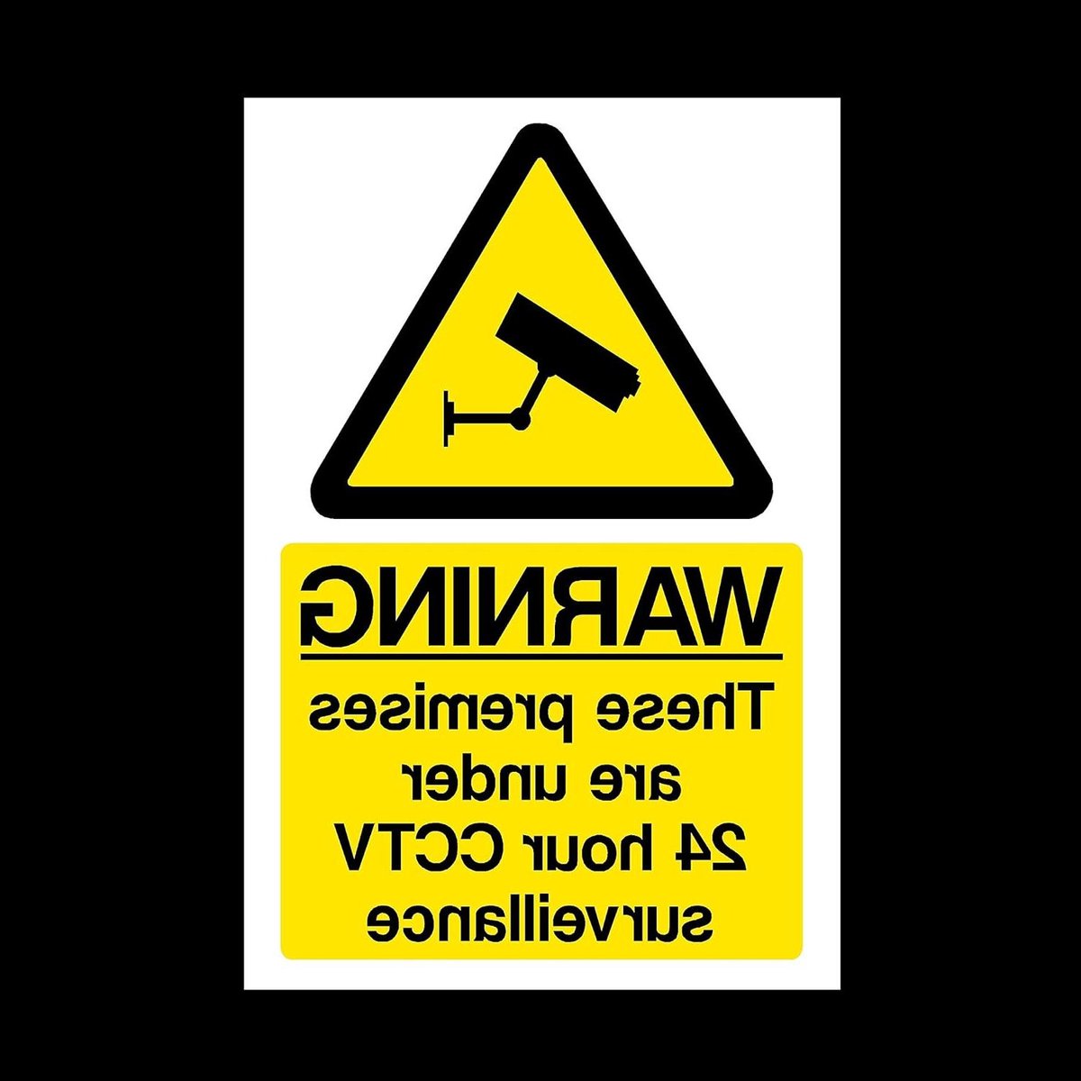 Bewakingsbord - CCTV Bord Waarschuwingsbord - Beveiliging Huis - Kunststof 1.2mm - 150x200mm - Wit