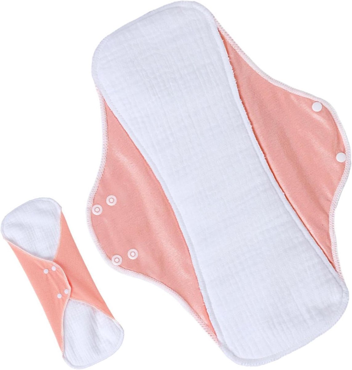 Herbruikbaar Menstruatiekussentje - Wasbaar Inlegkruisje - Duurzame Menstruatiezorg - Verbeterde Lekbescherming - L-formaat 22x28cm - Grijs Geel Koraal Groen