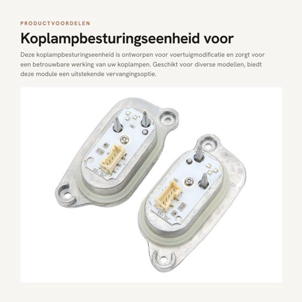 Koplampbesturingsmodule Standaardgrootte - Vervanging voor A3 8V Facelift - Aluminium Legering - Schokbestendig - Circuitbescherming - OEM-nummers 8V0998473/8V0998474 - Koplampmodule