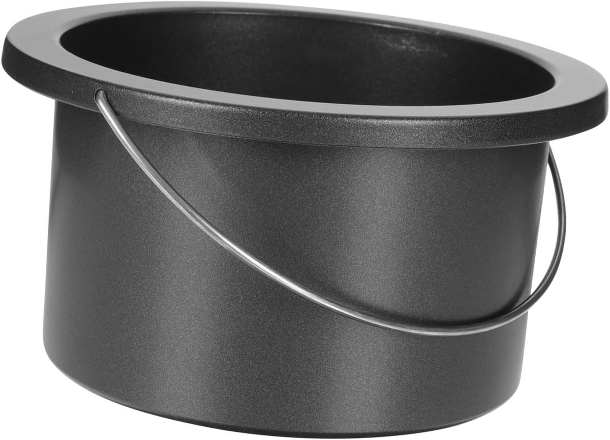 Wax Smeltmachine Binnenpot - Wax Smeltkom Aluminium - Ontharen Thuis - Anti-aanbaklaag - 12 x 12 x 6.5 cm - Zwart