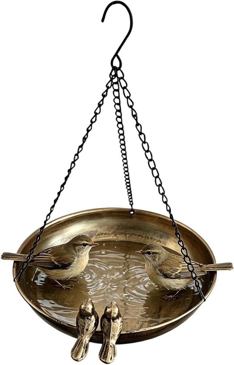 Vogelbad Buiten - Drinkbak Vogel - Vogels Voederen - Snelle Montage - 25 cm - Metaal