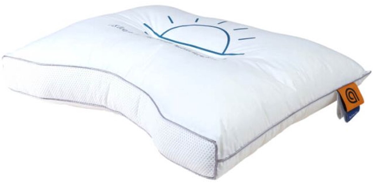 Gilder ZEN kussen Extra Firm | vulling 50% vezelbolletjes, 50% latex staafjes (Fusionfiber) | vulgewicht 1530 gr. | anti-allergisch | 60x60 cm Wit