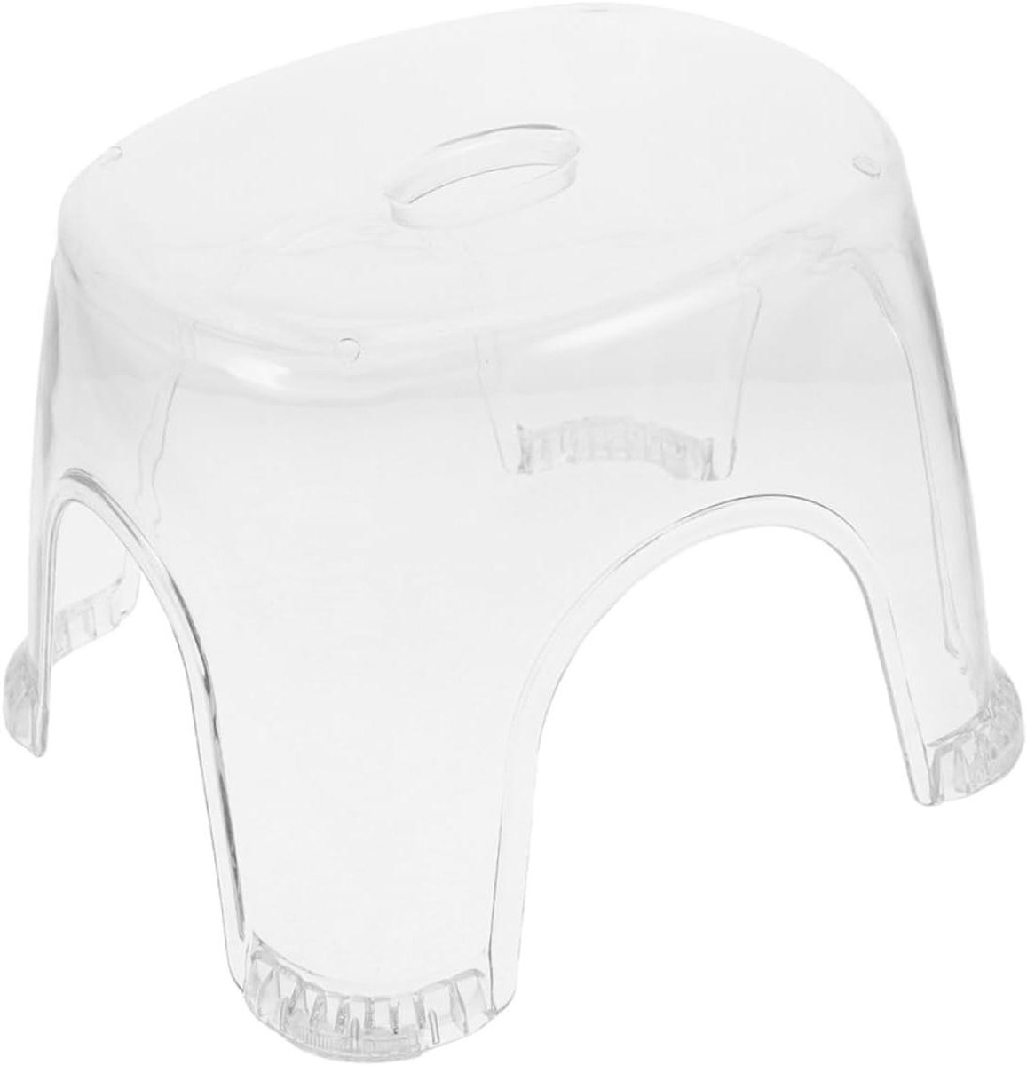 Douchekruk Transparant - Badkamerkruk Voetenbankje - Veilig Douchen - Antislip Oppervlak - 30x27x26 cm - Transparant
