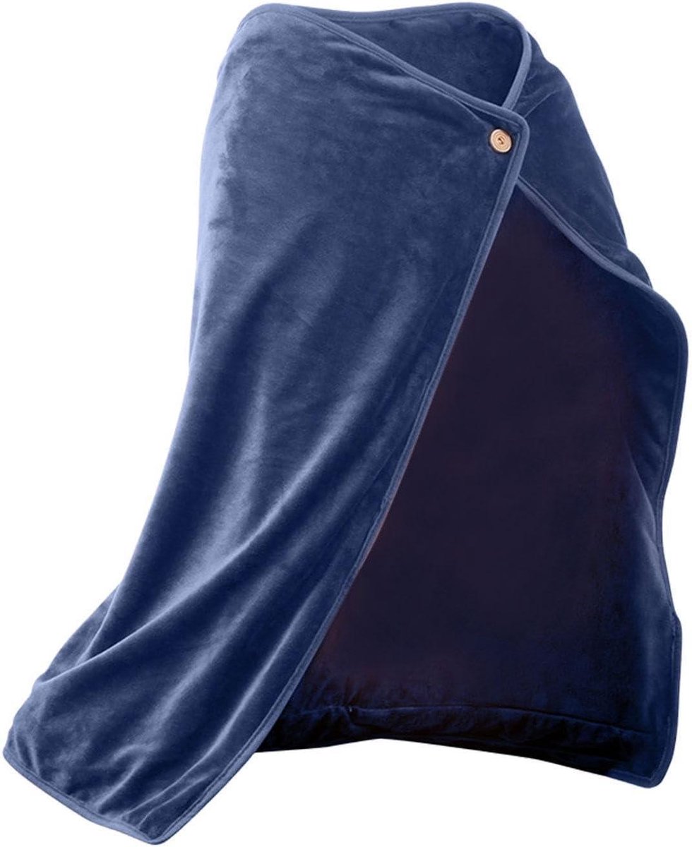 Verwarmingsdeken - Elektrische deken - Warm Blijven - Afneembaar Snoer - 37.4 x 28 cm - Marineblauw