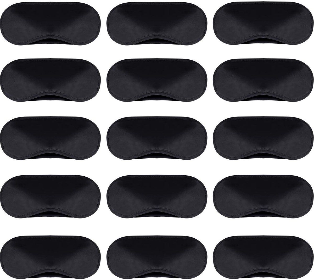 Dailygoods - 15 Stuks Zachte Oogmaskers met Neuspad - Ideaal voor Op Reis en Slaap