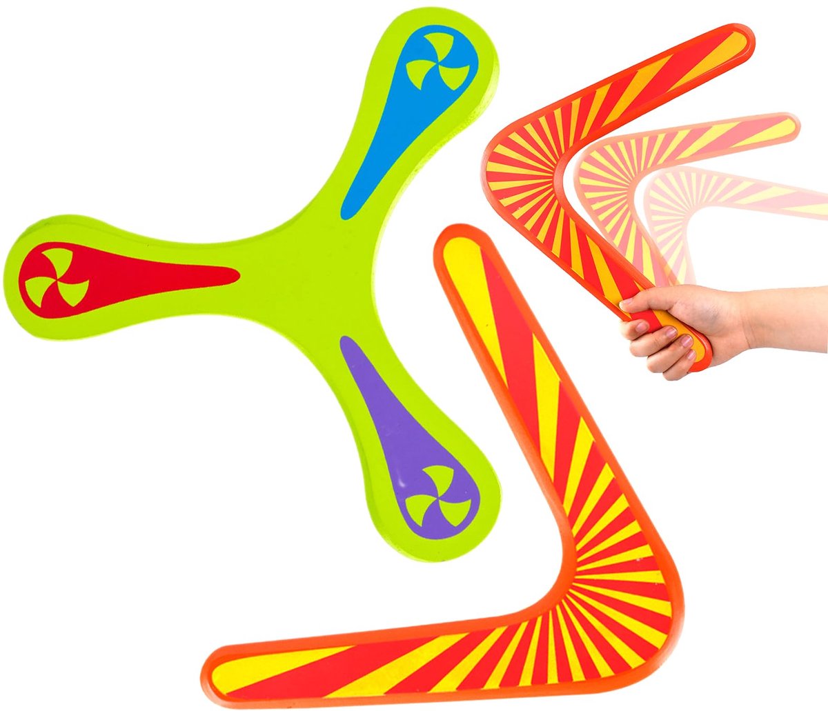 Dailygoods - Boomerang voor Kinderen en Beginners - Buiten Speelgoed voor Jong en Oud