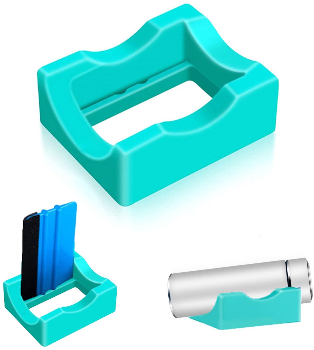 Dailygoods - Silicone Cup Holder met Ingebouwde Slot en Schraper voor Sublimatie