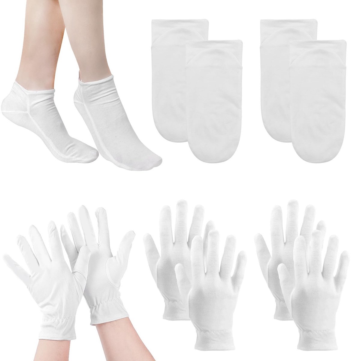 Dailygoods- Handschoenen Hydraterend - 2 Paar Katoenen - Herbruikbaar - Voor Dames - Vochtinbrengende - Handhuidverzorging