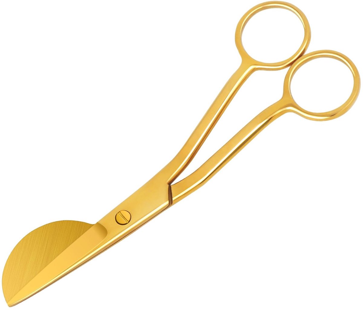Dailygoods - Roestvrijstalen Applicatieschaar met Duckbill Mes - 15 cm, Goud
