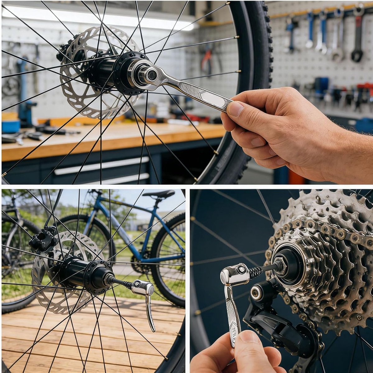 Fietstrainer Snelspanner - Achterwielas Adapter - Indoor Fietsen - Verbeterd Anti-Schade Ontwerp - 130/135 mm - Zwart