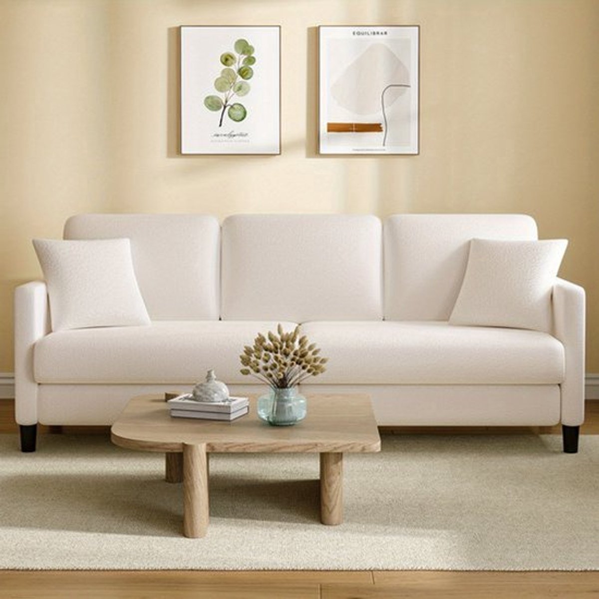 Bankstel – 3-Zitsbank – Sofa – Zitbank – Loungebank – Extra Lang – Hoogwaardig Schuim Kuss