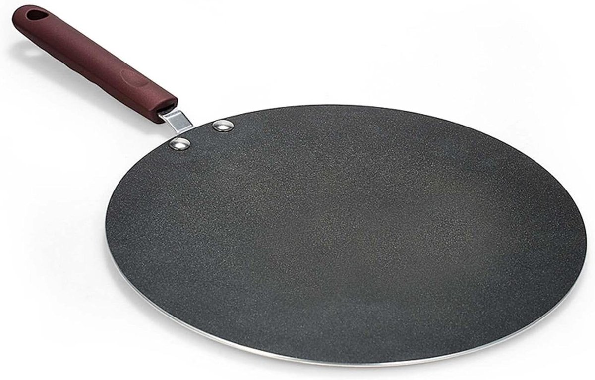 Pannenkoek Pan - Crêpe Maker Bakplaat - Ontbijt Maken - Gelijkmatig Verwarmend - 29x48 cm - Zilver