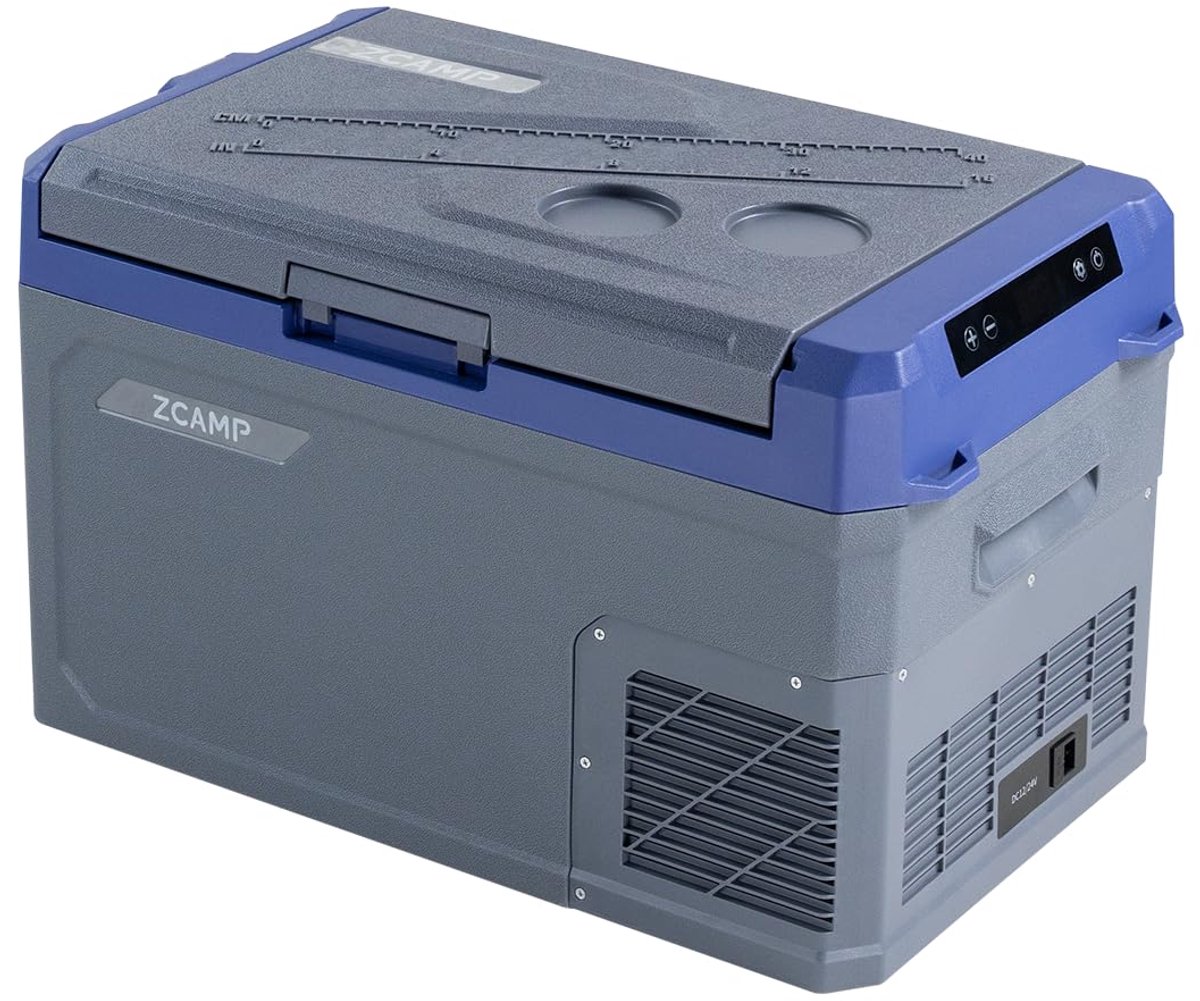 SnelShoppen - 28.7L Mini Koelbox 12V - Draagbare Elektrische Compressor Auto-Koelkast voor Camping, Vriesbox voor Auto, Vrachtwagen, Boot en Camper